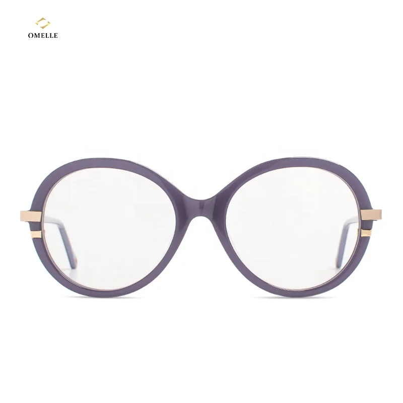 Omelle Unisex Customized Classic Acetate Optical Eyeglasses New Personalized Oversized Frame for Computer Use Women's