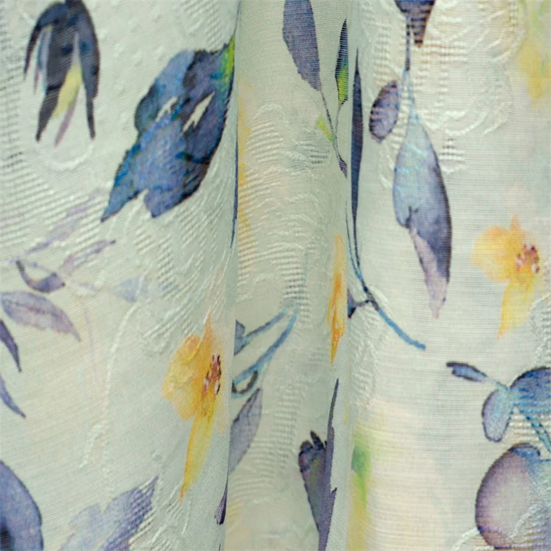 Y5001 # цветочный цифровой Модный узор с принтом тенсель лиоцелл нейлоновая ткань Жаккардовая Ткань шелковая Женская ткань для платья оптовая продажа