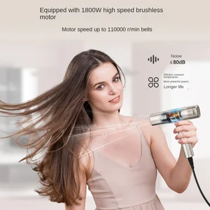 Lightweight T-Type Brushless Salon Hair Dryer Cross-Border High-Speed Constant Temperature Dryer with Negative Ion for Home Use