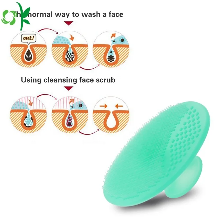 
 OKSILICONE Мягкая силиконовая Очищающая щетка для лица, губка для мытья, удаление черных точек, отшелушивающий скраб, очищающая щетка для лица  