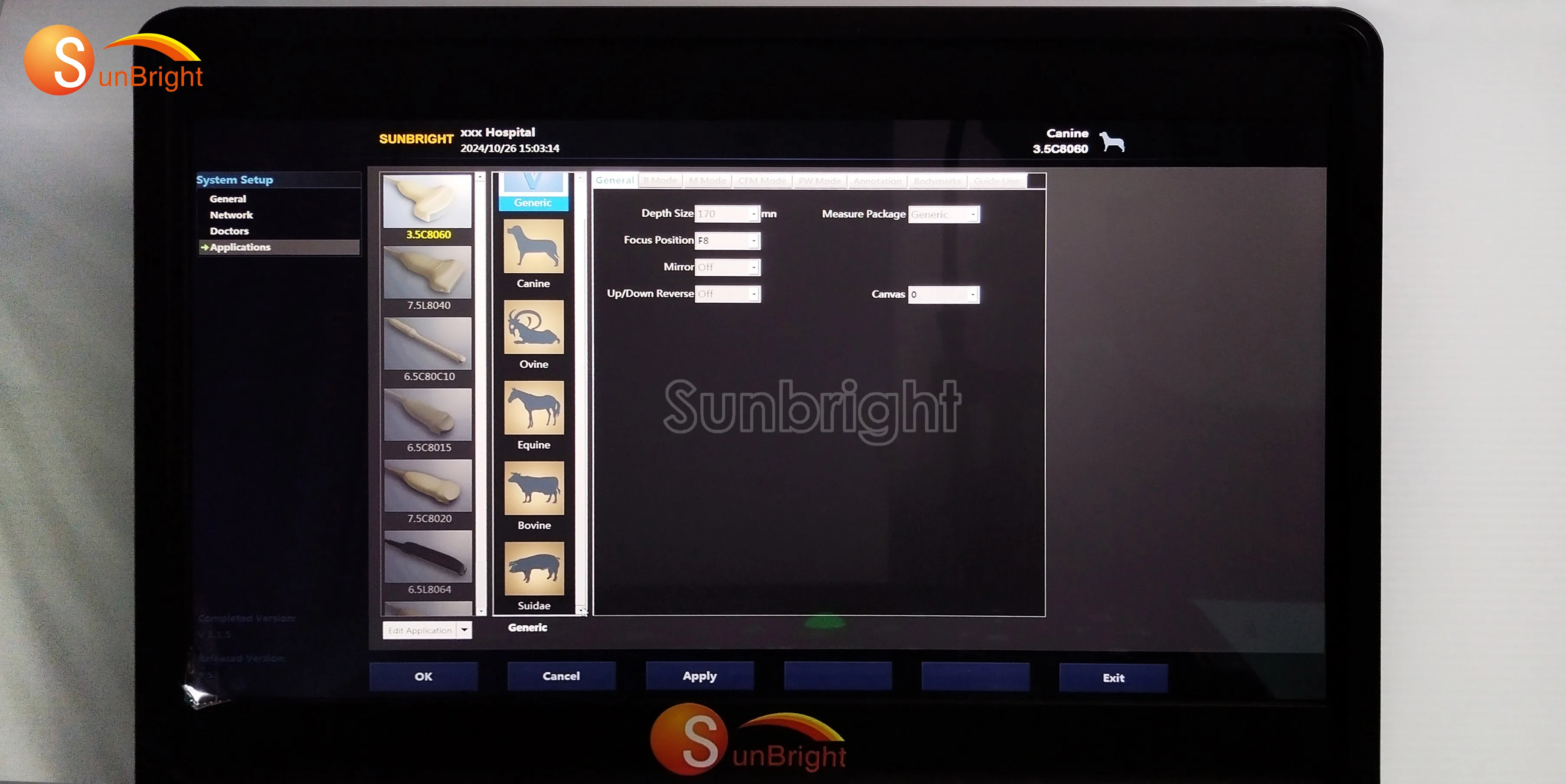 Sunbright SUN-800C Veterinary Clinic Ultrasound Machine Veterinary Ultrasound Machine Price