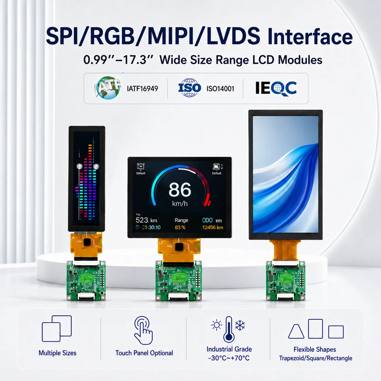 Long-term Supply Reliable Touch 0.99 - 17.3 Inch TFT LCD Screen Display Module Manufacturer with Low Price
