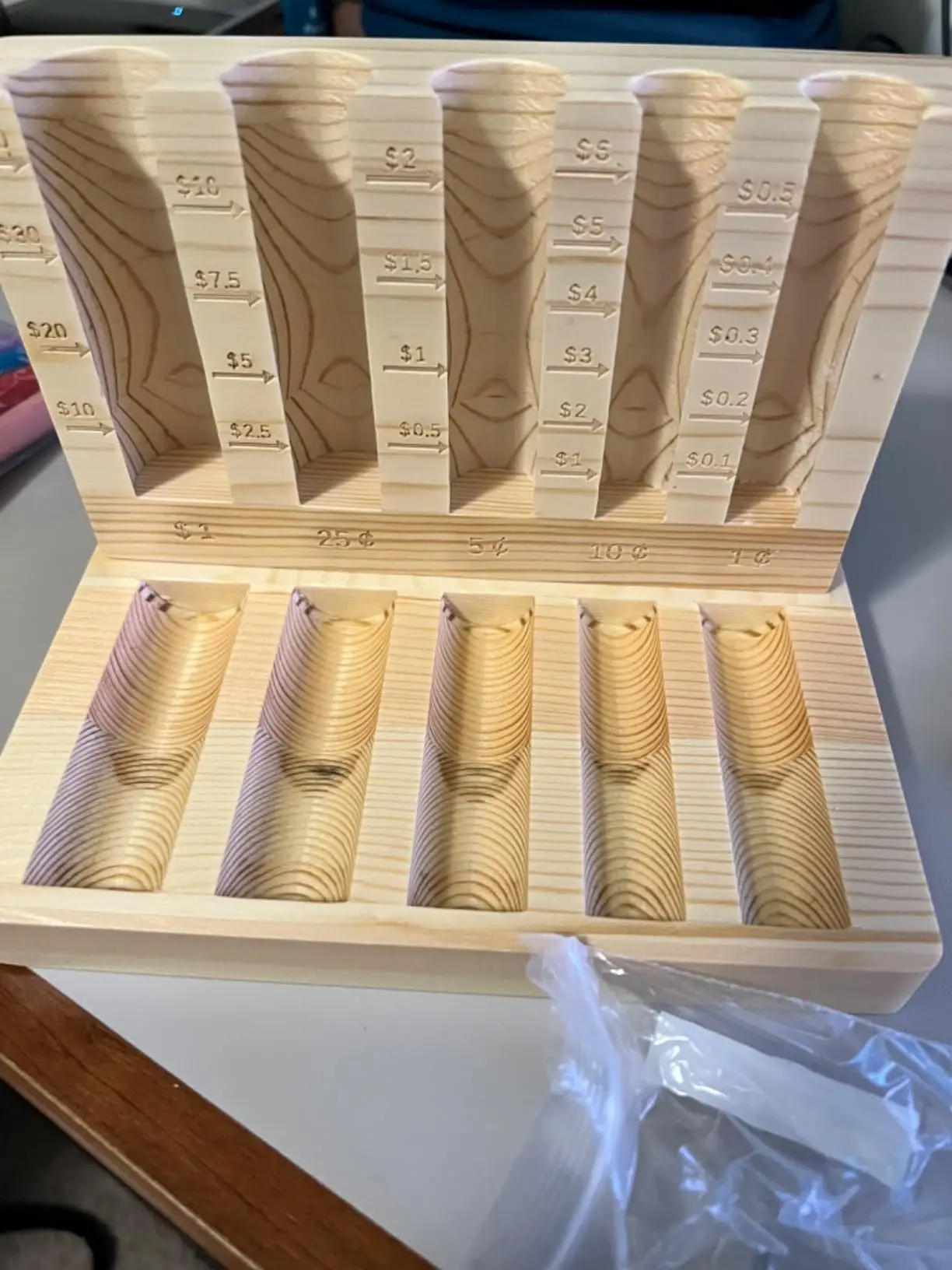 木制硬币分拣机和柜台大容量存储多达460枚硬币独特的存钱罐，带5个隔间| Alibaba.com