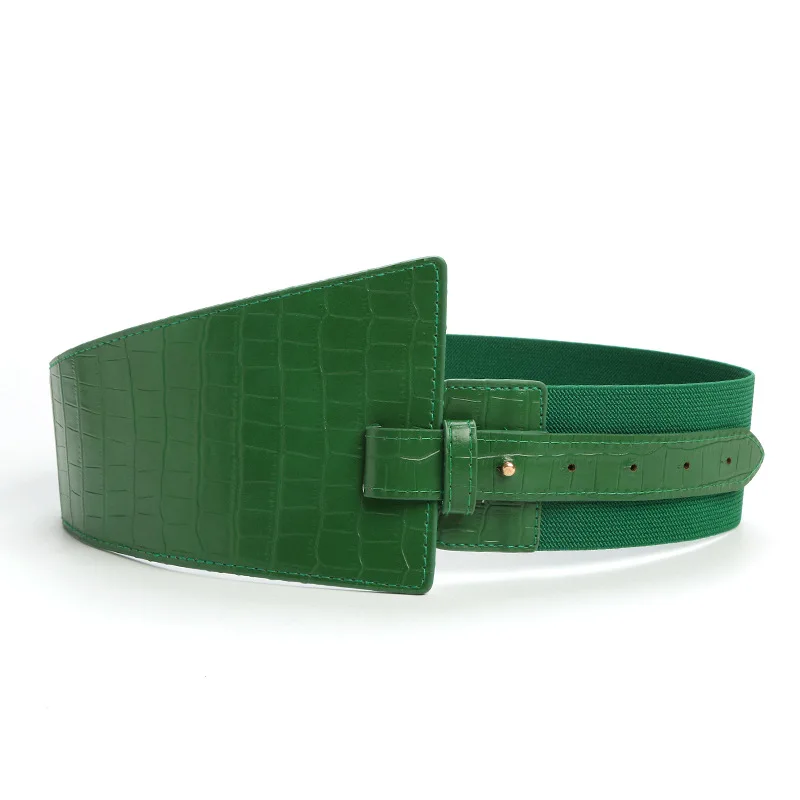 2159 Women Wide Knotted Belt Design Pu Leather Waistbands Simple Width Women Wide Knotted Belt Design PU Leather Waistbands Simple  main image 4
