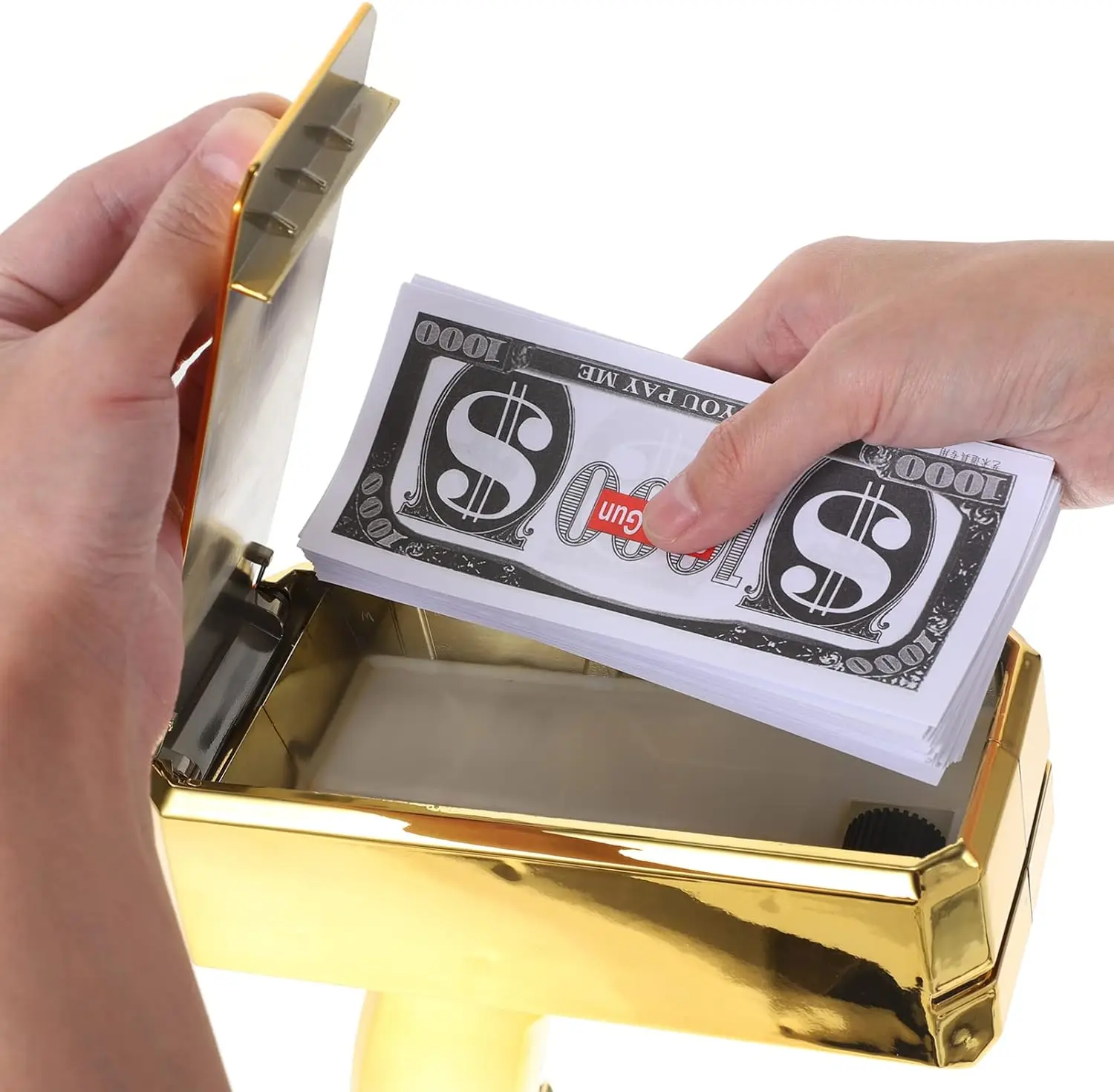 Prop Gold Money Shooter Gun Scatter Fake Cash Like Rain