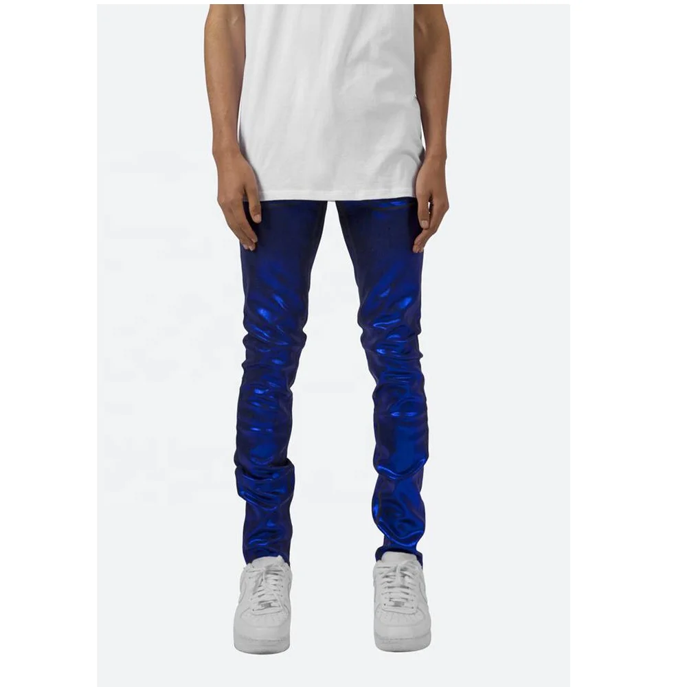 Diznew производитель одежды Индивидуальные синие узкие джинсы для мужчин хип-хоп