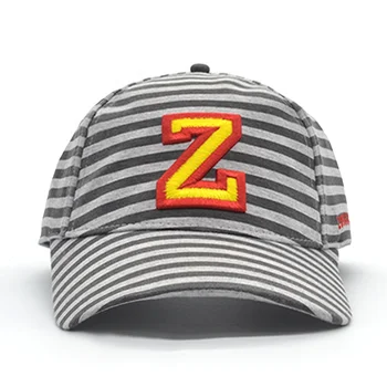 Custom Striped Cotton 3D Embroidered Logo Flat Embroidery 5 Panel Dad Cap