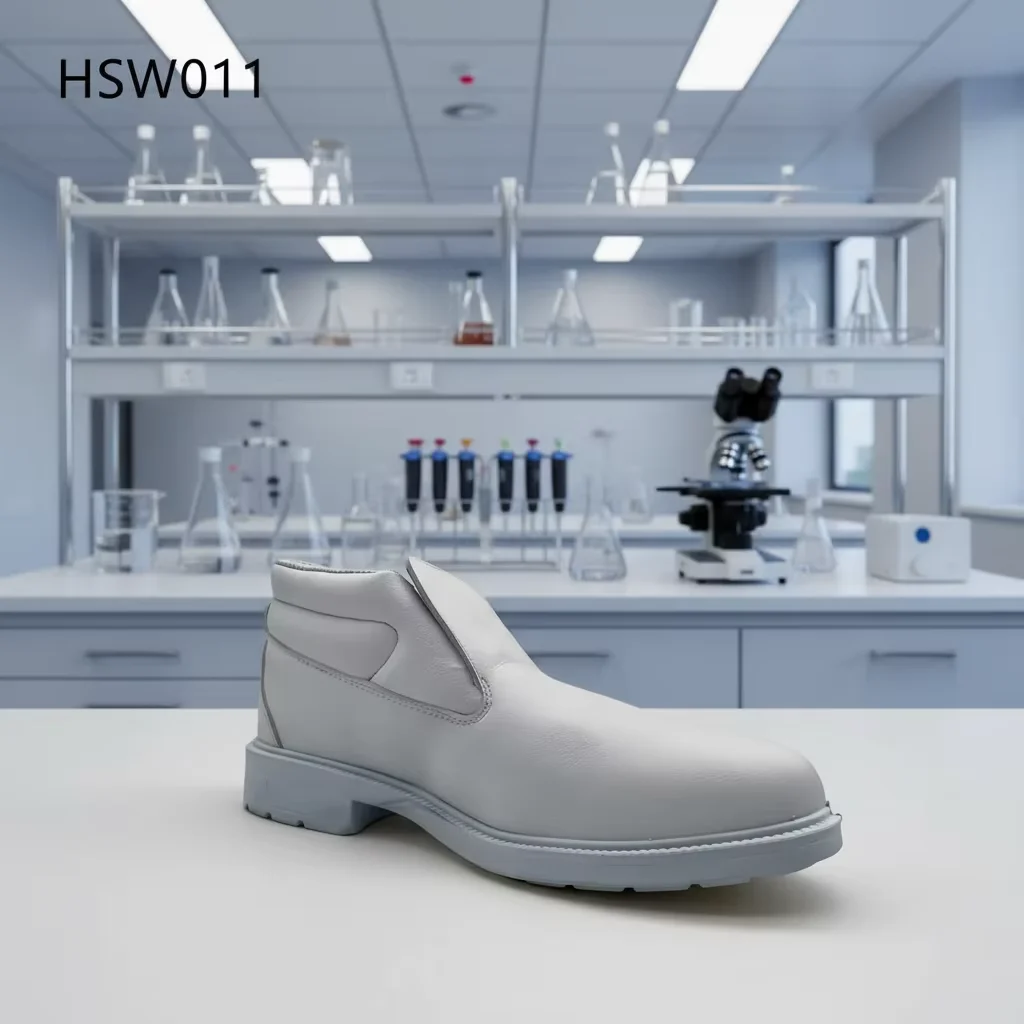 LXG, Biological Lab Anti-corrosion ESD White Safety Shoes Medical Environment Fatigue-proof Pull-on Work Clogs for Sale HSW011