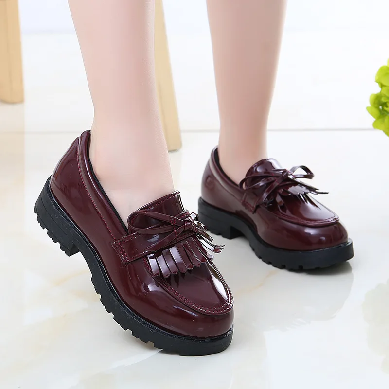 New Design Popular Girl's British Style School Uniform Shoes Princess  Performance Oxford Shoes
