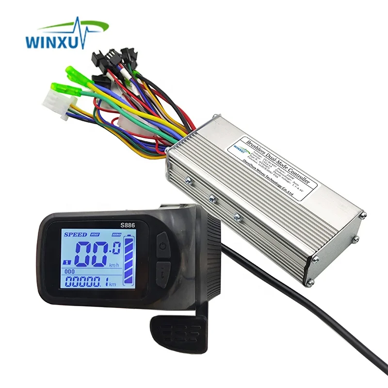 Kit Contrôleur Moteur Vélo électrique 36V/48V 500W – KT 22A Avec écran LCD4, Accélérateur Et Freins