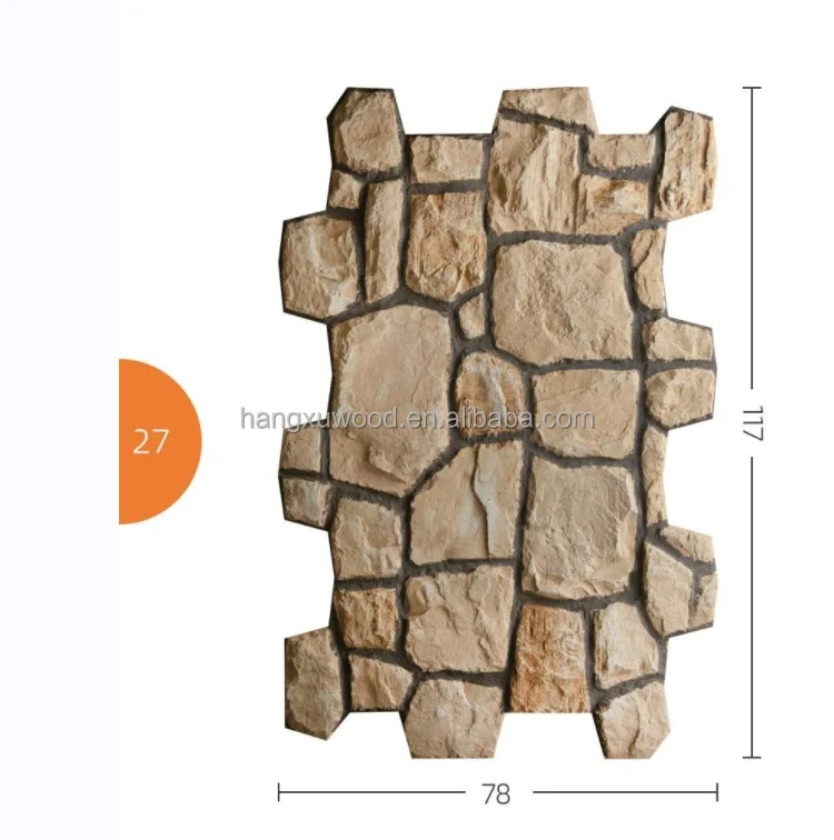 Turtle Shell PU Stone Wall Board - Durable Faux Stone Panels