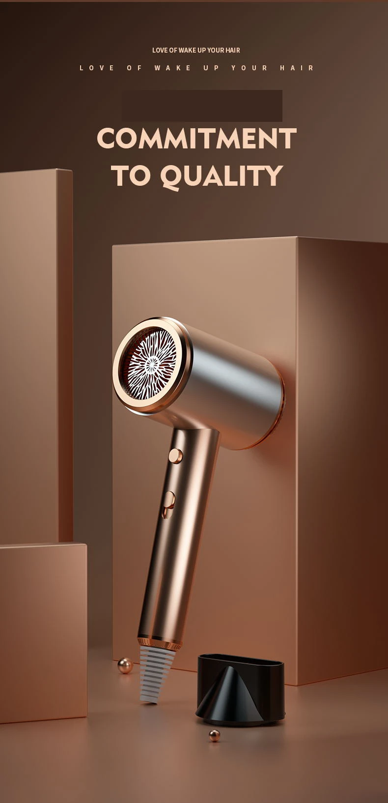 Profesional secador de pelo fuerte viento de la ión negativo de 1500w de  potencia secador de aire con reducción de ruido de tratamiento de frío y  caliente de secado rápido pelos comprar ~