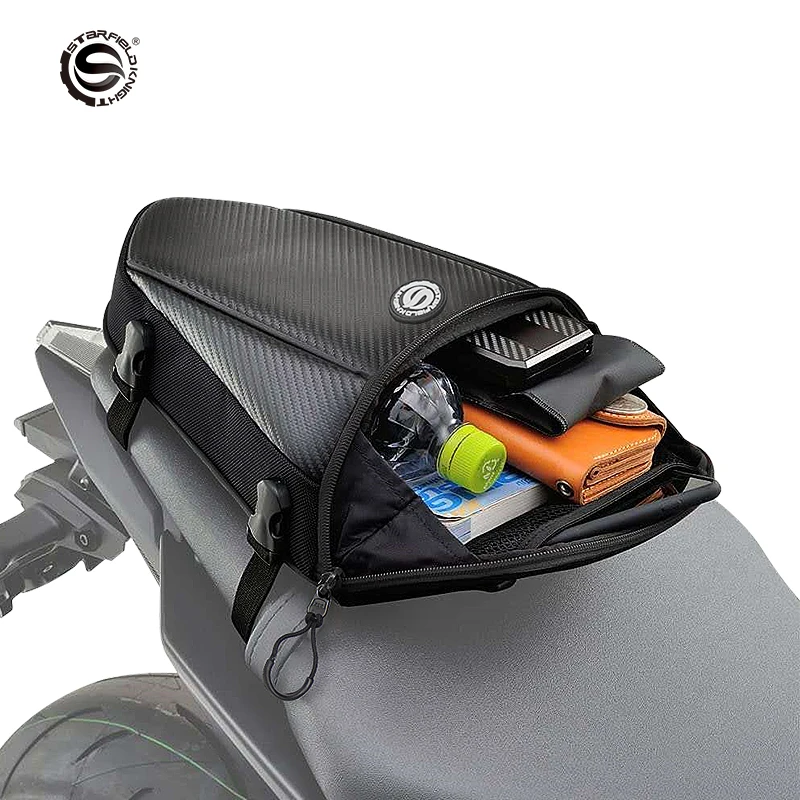 thumbnail image 2 of Motorcycle Rear Seat Helmet Carry Bag – Waterproof With Rain Cover – Large Capacity 2 of 4