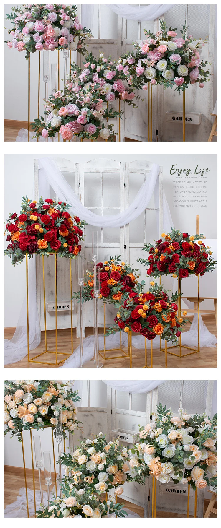 Large Road Guide Flower Bulk Silk Flower Wedding Artificial Decoration