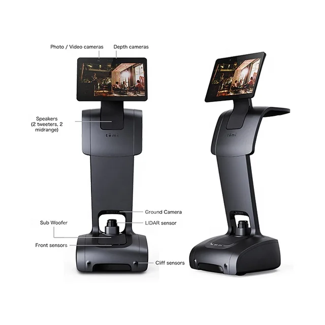 Reception Hospital Home Humanoid Smart Artificial Intelligent Remote Control Restaurant Delivery Telepresence Temi Robot
