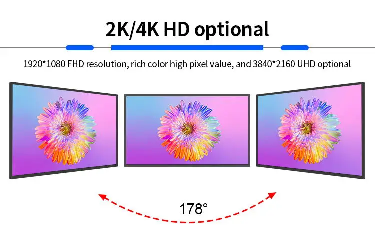 43 inch electronic 2000 nits ultra high brightness monitor 2000cd lcd tft sun readable display panel