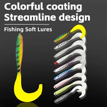 5cm6.5g Artificial Fishing Lure 3d Eyes Roll Tail Baits Soft Bait Realistic Scales Soft Fishing Lures – Soft Lure – view 4