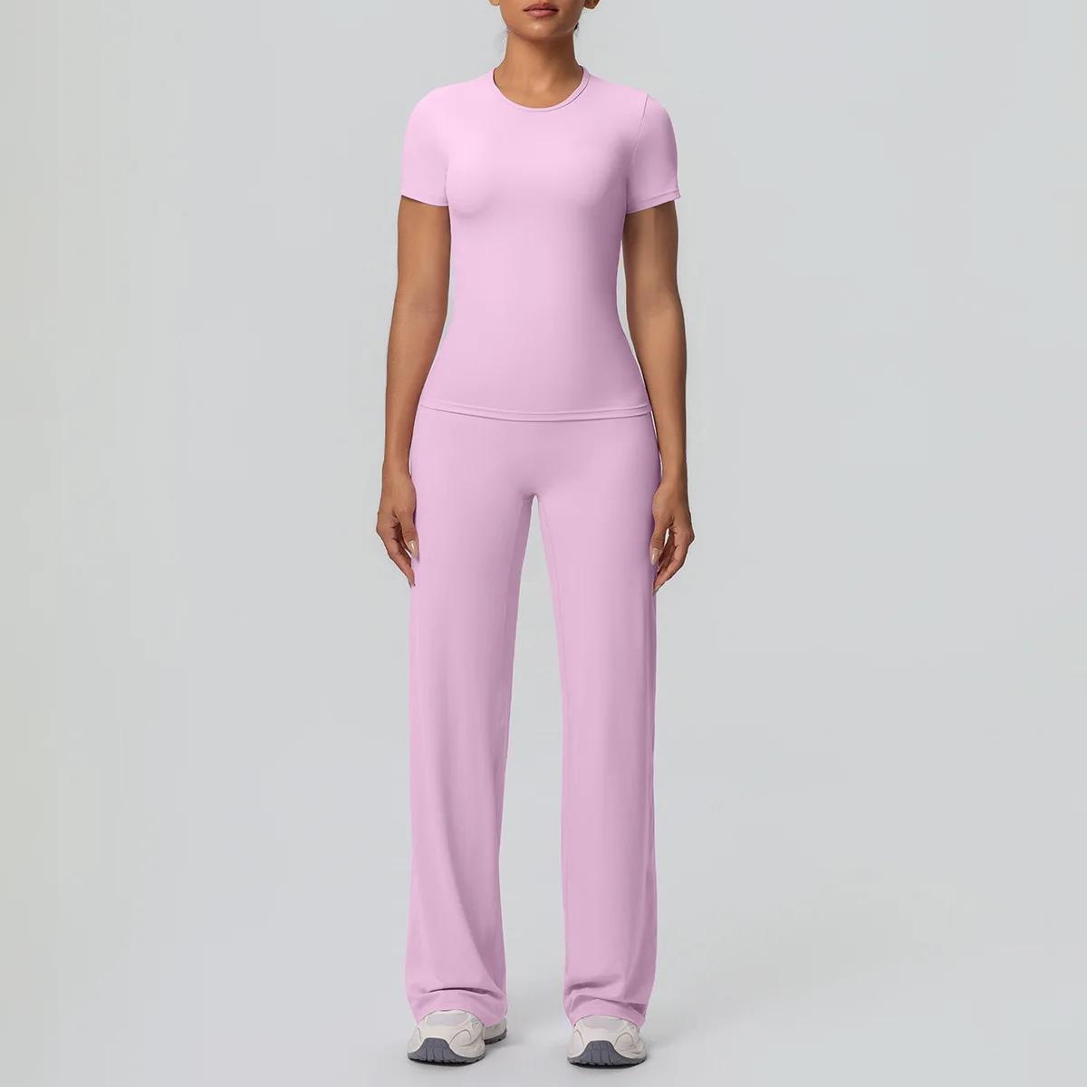 MCDUII Breathable Tight-Fitting for Sports Short-Sleeve High-Waisted Nude-Feel Yoga Wide detail