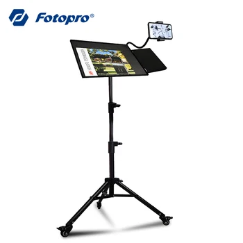 Fotopro Premium Quality Laptop Projector Tablet Multifunction Flexible Standing Tripod Bracket With Casters detail image