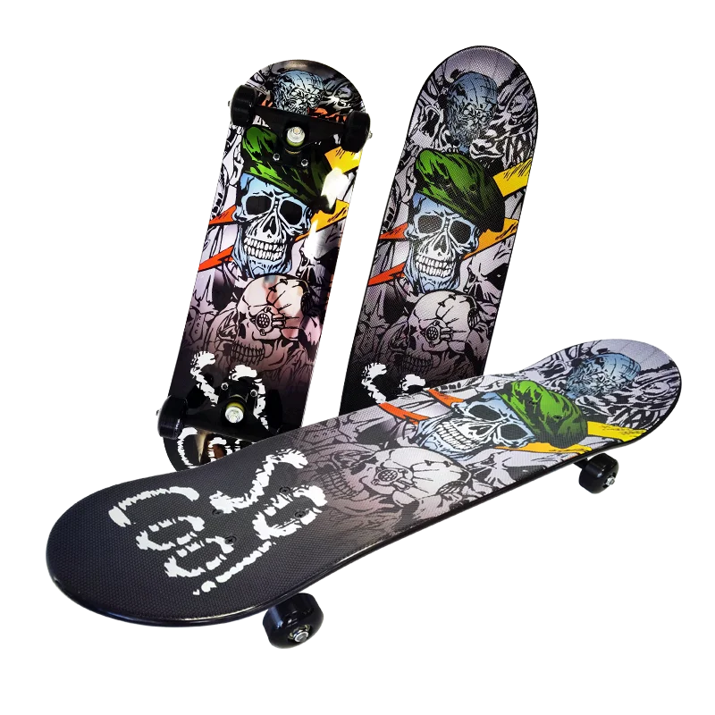 31 дюймов двойной удар пластиковая доска для скейтборда палубе 4 колеса