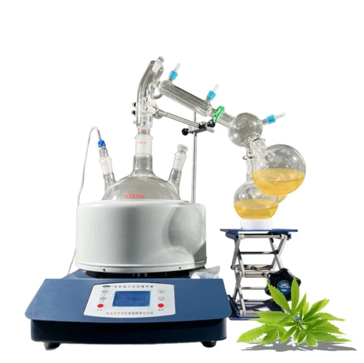 Система «под ключ» для домашнего использования, вакуумное оборудование для перегонки эфирного масла, комплект для короткой дистилляции 2л