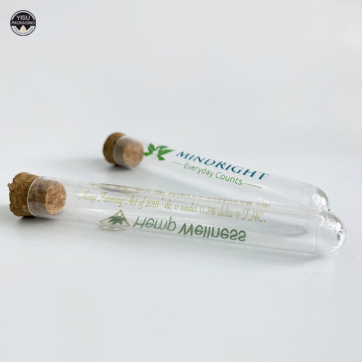 Прозрачная пластиковая пробирка с пробкой разных размеров