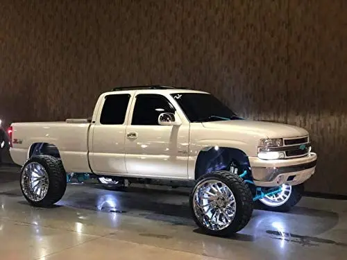 4pcs 15.5 /17 inch double side IP68 Brightest WHITE LED Wheel Lights remote Pure White Wheel Rim Lights 19