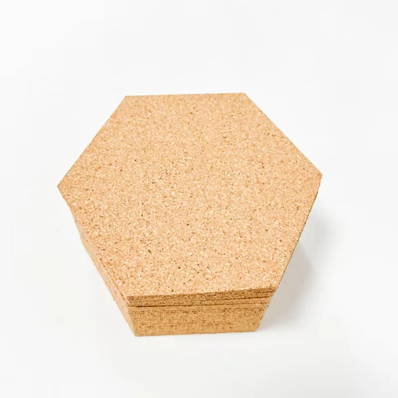 Wholesale Custom 10x10x0.5cm Thin Rounded Edge Cork Coasters Bulk Pads and Glass Protection Pads preview 5