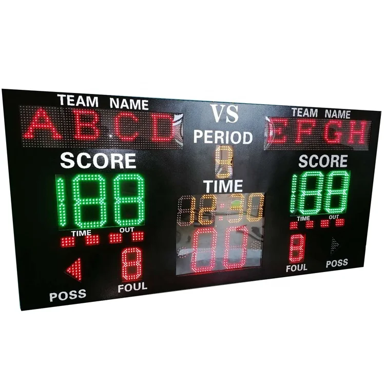 Custom English Version Portable Basketball Scoreboard With 24 Second