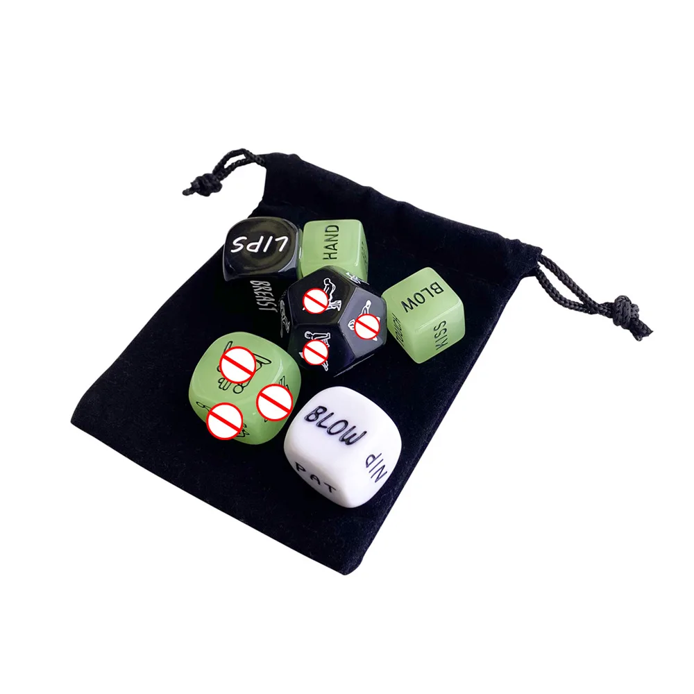 Delove Six-in-one English Fun Dice Set for Couple Foreplay Multi Position Action Fun Dice Adult Sex Toy