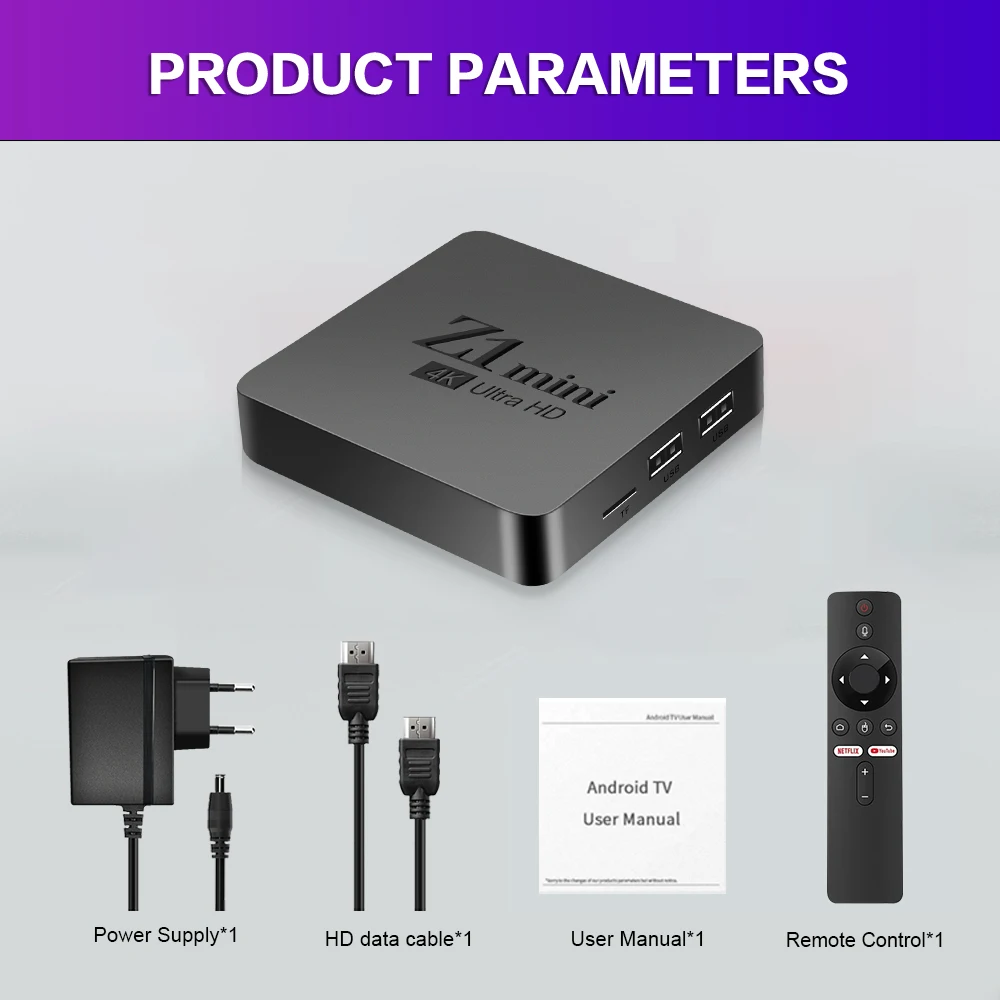 Z1 Mini Allwinner H313 Dual Wifi TV Box Android 10.0 4K