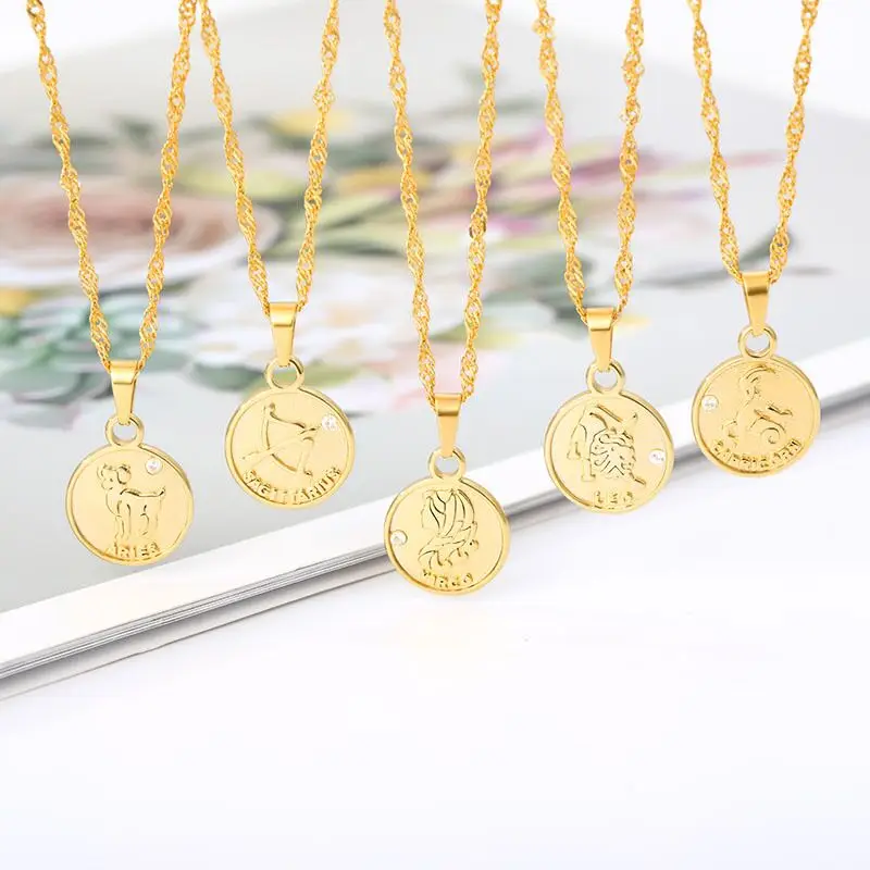 Fashion 18 K Gold Plated Jewelry Coin 