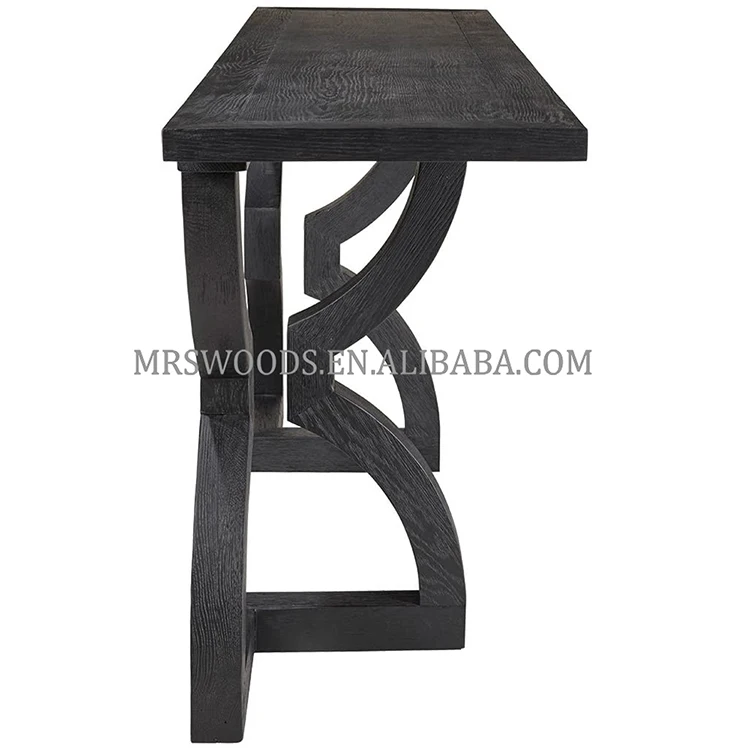Mrs Woods Solid Oak Wooden Console Table Long Modern Console Table