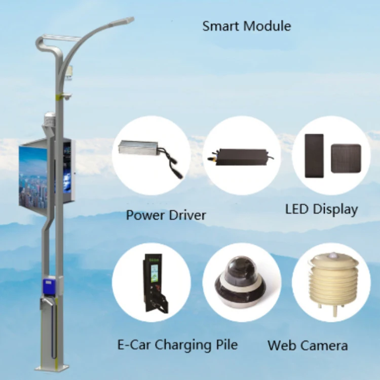 Smart Street Lights with Nb-Iot 5G Pole Video Surveillance