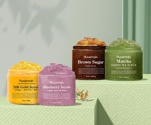 Custom Private Label Organic Vegan Whitening Skincare Clear Fruit Wholesale Salt Body Scrub Manufacturer