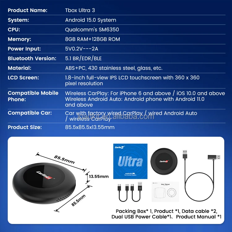 Carlinkit Tbox Ultra3 JP Android 15 日本語 Carlinkit Tbox Ultra3 Android 15 Wireless Carplay 5G Timetable