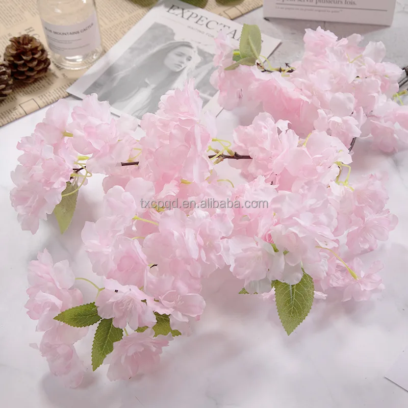 Mfl640 Artificial Cherry Blossom Branch Wedding Ceremony Peach Blossom