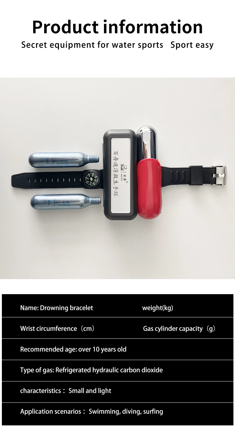 Inflating Inflatable Self Rescue Anti Drowning Bracelet Lifesaving