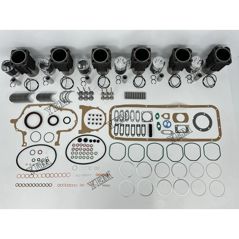 For Deutz BF6L913 Cylinder Liner and Gasket Kit With Bearing Valve Guide Engine Parts