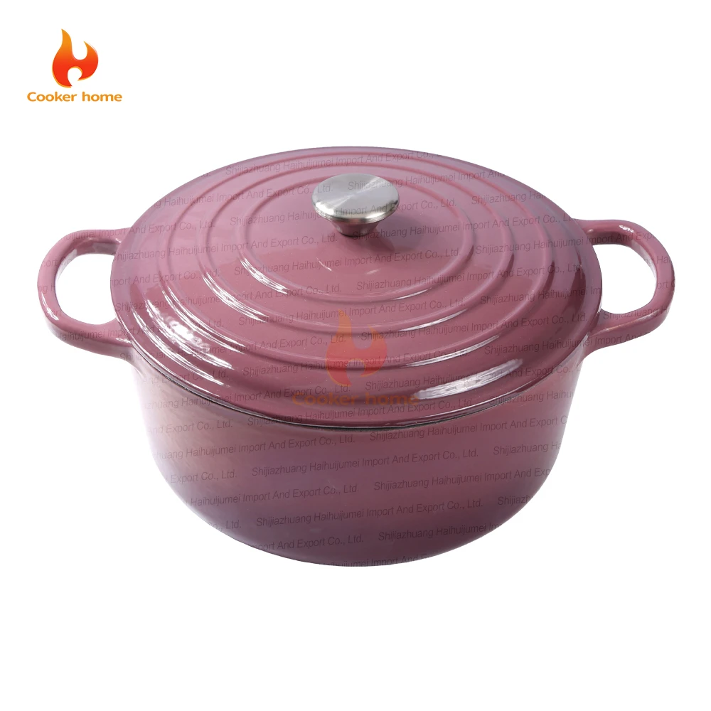 Home Kitchen Enamel Coated Cast Iron Non Stick Cooking Pots And Pans