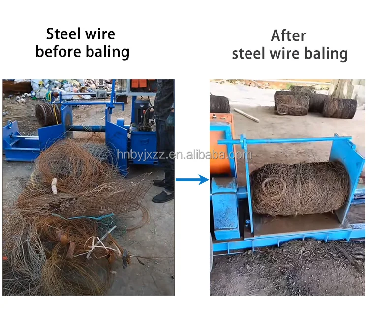 Tire Hairline Baler Waste Wire Rope Baler Rotary Furnace Hairline Baler ...