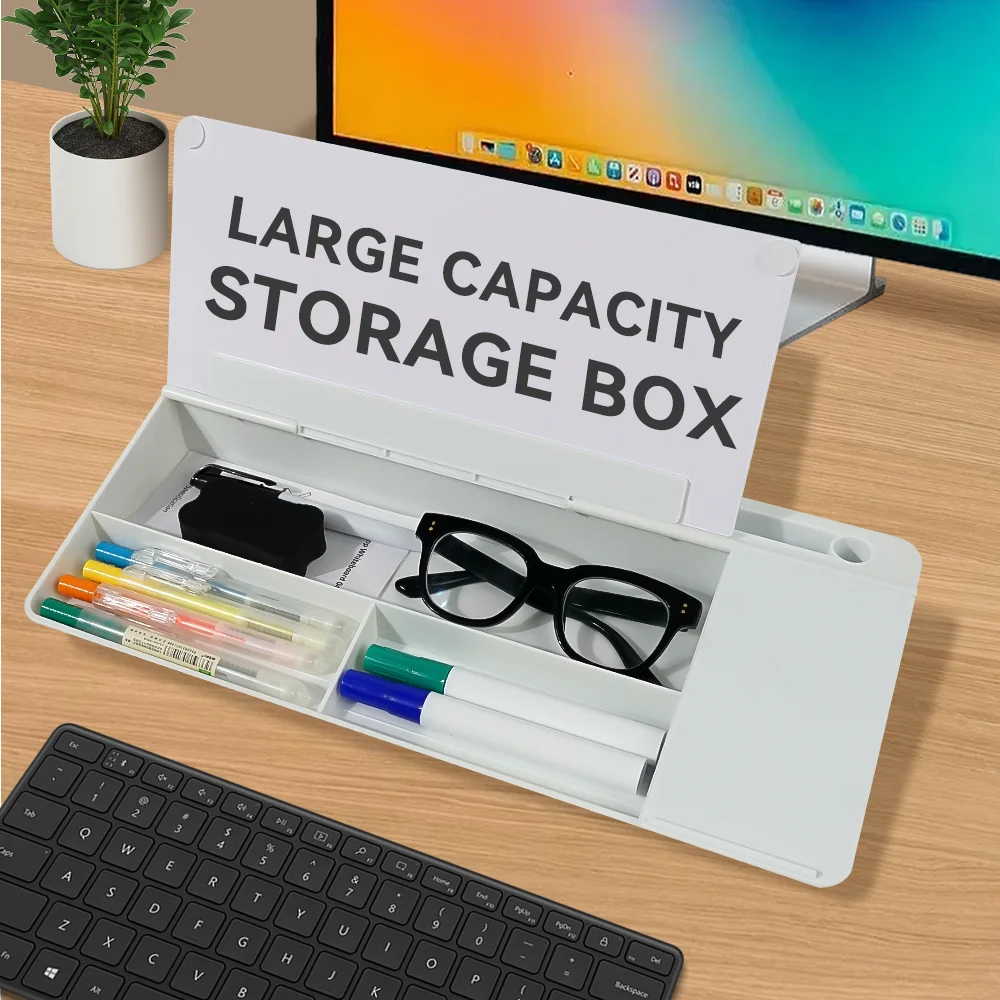Desktop Whiteboard Dry Erase Glass Board Keyboard Wireless Charger