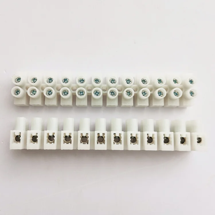 Nylon Terminal Block Electrical Cross Screw Type PA8-12 Pin Wire Connectors Wire Terminal Block