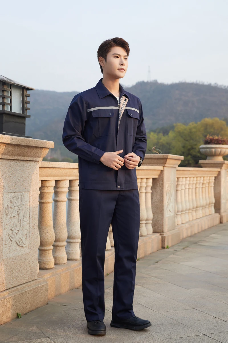 Customized Different Colors Work Uniform Set With Logo Printing For Construction
