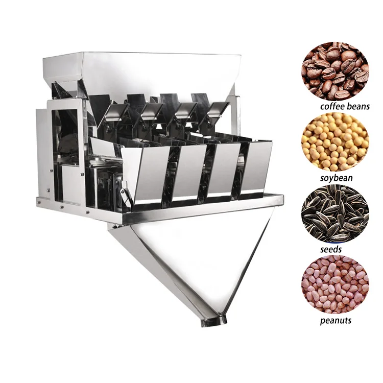 Linear Net Weigher Machine 4 Head Linear Weigher for Weighing Cereals