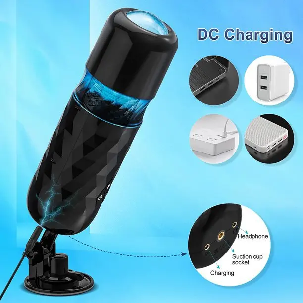 Diamond-Shaped Design Black Rotation Thrusting Automatic Electronic Masturbator Cup Male Masturbation for Man