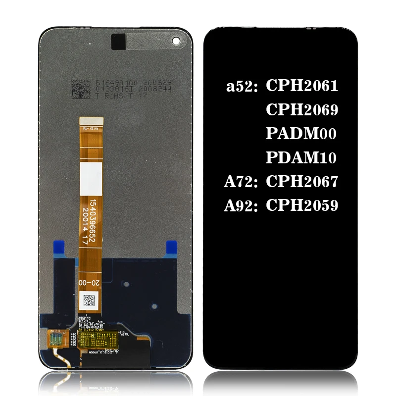 Oem Lcd Factory Wholesale Display Screen for Oppo A52 A72 A92 Universal