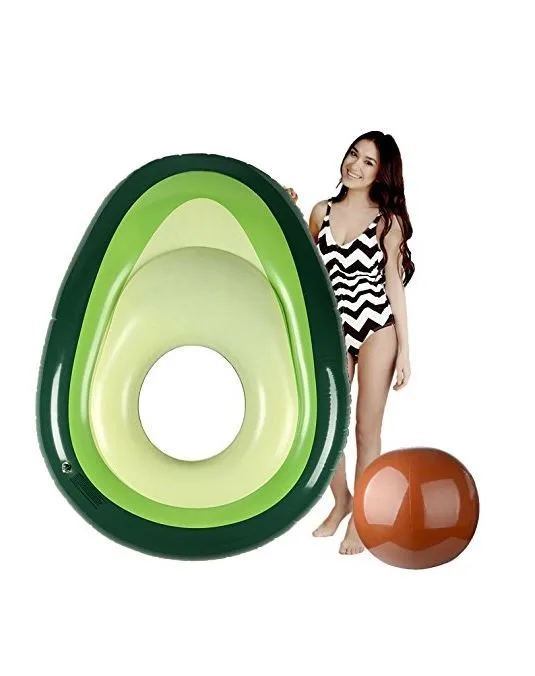 Flotador inflable para piscina de aguacate con bola de agua