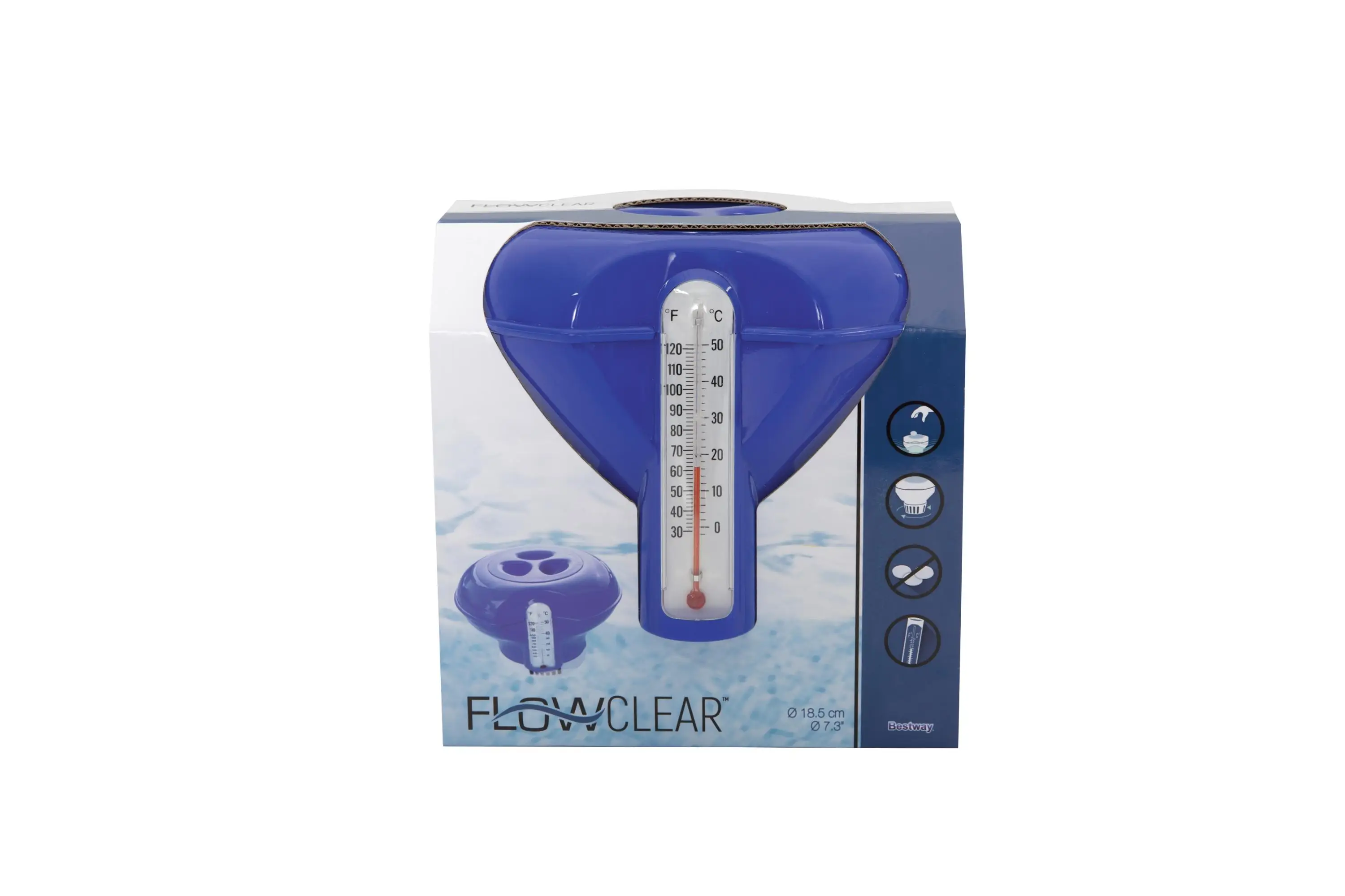 Standard Bestway Flowclear 58209 Premium Floating ABS Material Swimming Pool Chemical Dispenser Pool Temperature Detector