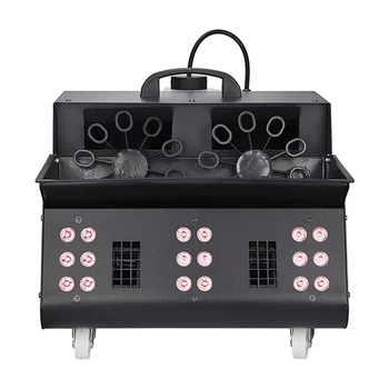 3 IN 1 Stage Fog Bubble Machine With 18 RGB LED Automatic Dmx 512 Led Smoke Bubble Machine With Wireless Remote Smoke Machine